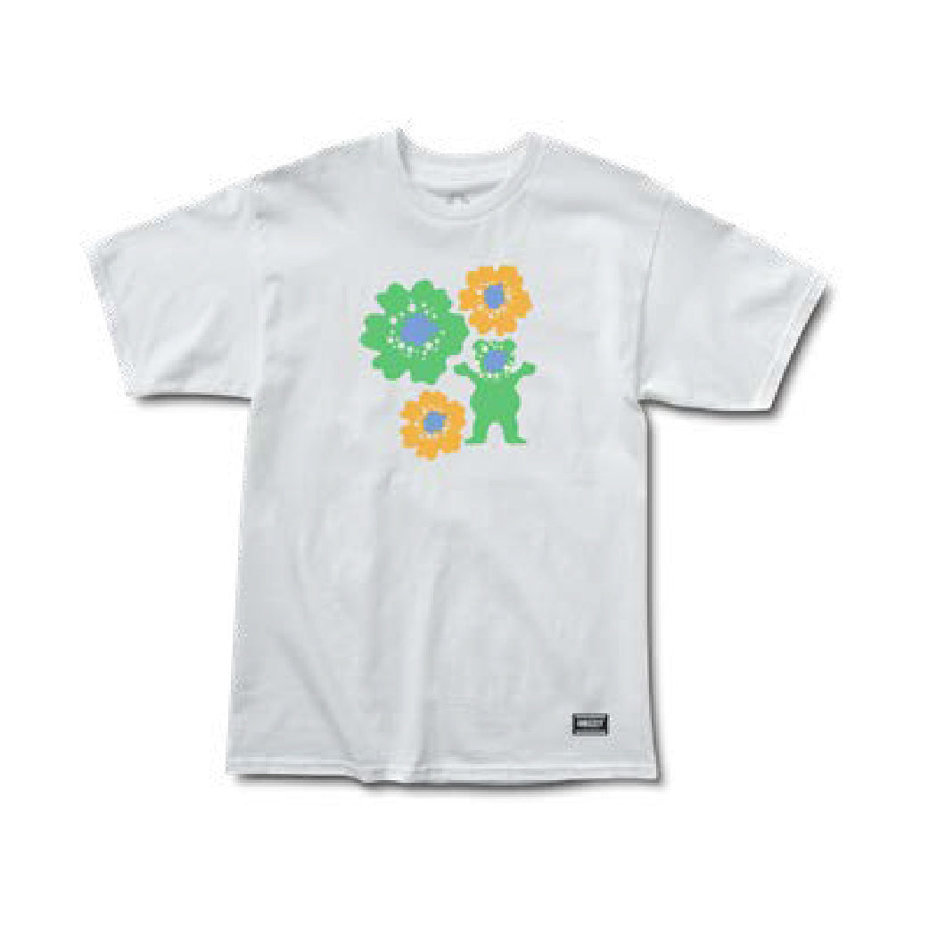 Remera Grizzly Give Em Flower – White